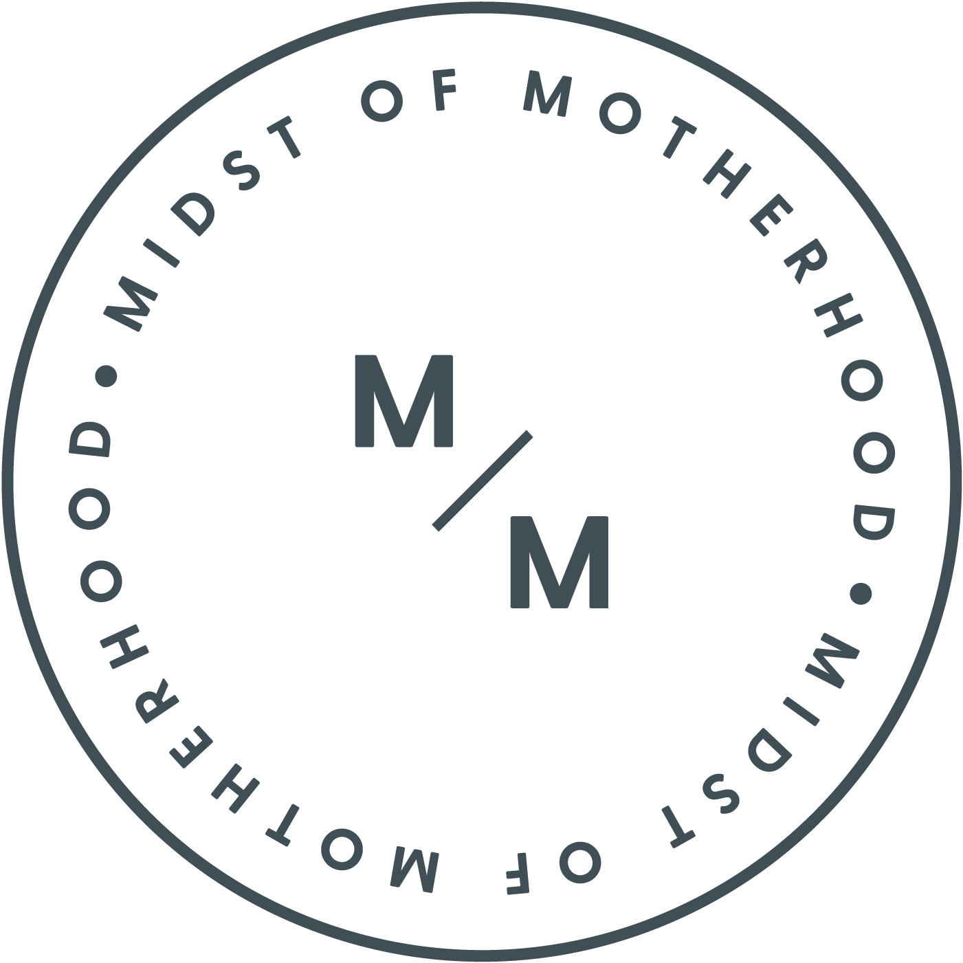 blue midst of motherhood logo